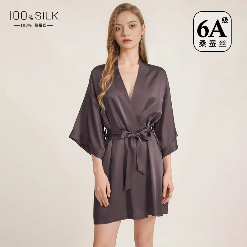 Robe Silk Women - Dames badjas van puur moerbeizijde, elegante
