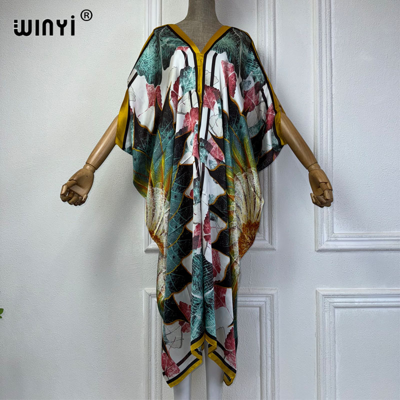 Winyi Zomer Afrikaanse V-Hals  - Robe Silk Women recensie en prijs