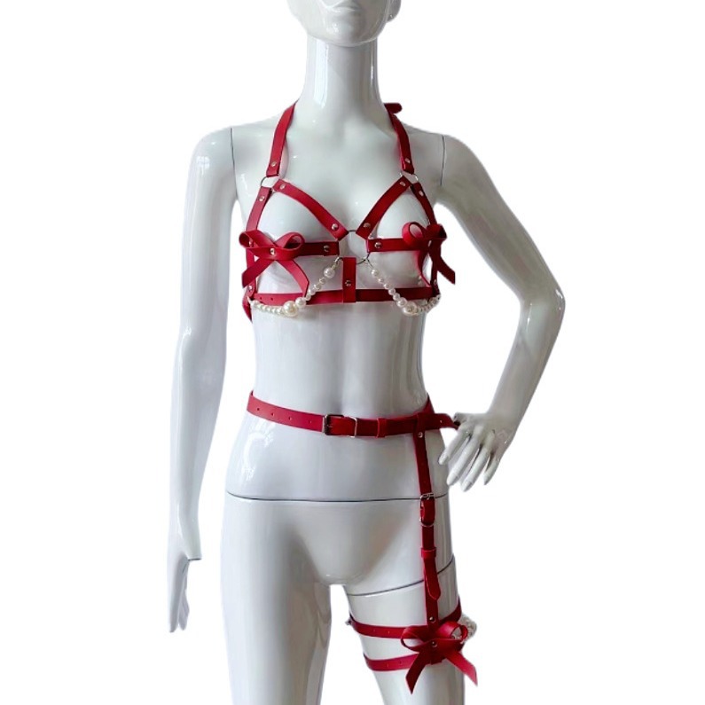 Sexy lederen harnas vrouwen se - Garter Belt Set recensie en prijs