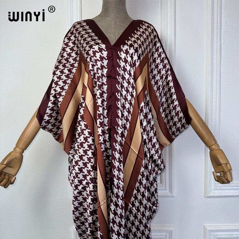 Winyi Zomer Afrikaanse V-Hals  - Robe Silk Women recensie en prijs
